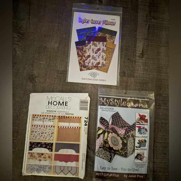 Other - Sewing Pattern Bundle with patterns for pillowcase,fabric box and valances